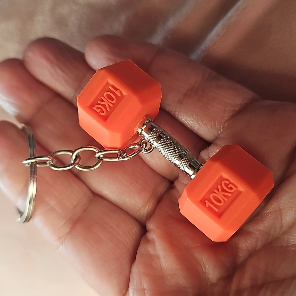 Pick 2 Mint Mini Silicone Dumbbell Keychain - 5KG/10KG Gym Bag Charm NEW